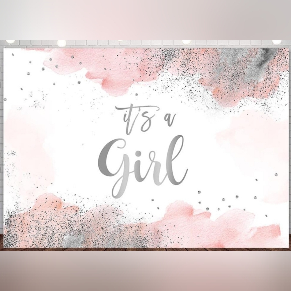 "It's a Girl" Backdrop Baby Shower Decoration